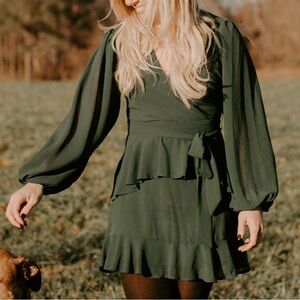 altar’d State Green shear dress